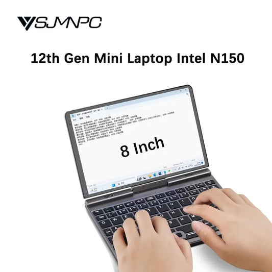 YSJMNPC 8" Mini Laptop – Intel N95 Quad-Core, 12GB LPDDR5, 1TB SSD, WiFi 6, Windows 11 Pro
