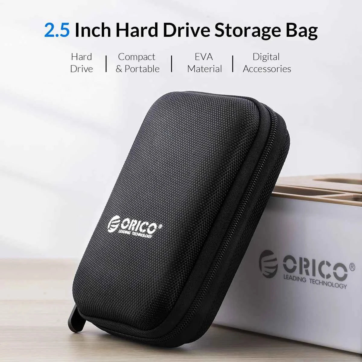 ORICO 2.5 Inch HDD Protection Box Bag Case for External Portable HDD Portable Bag Hard Drive Power Bank USB Cable
