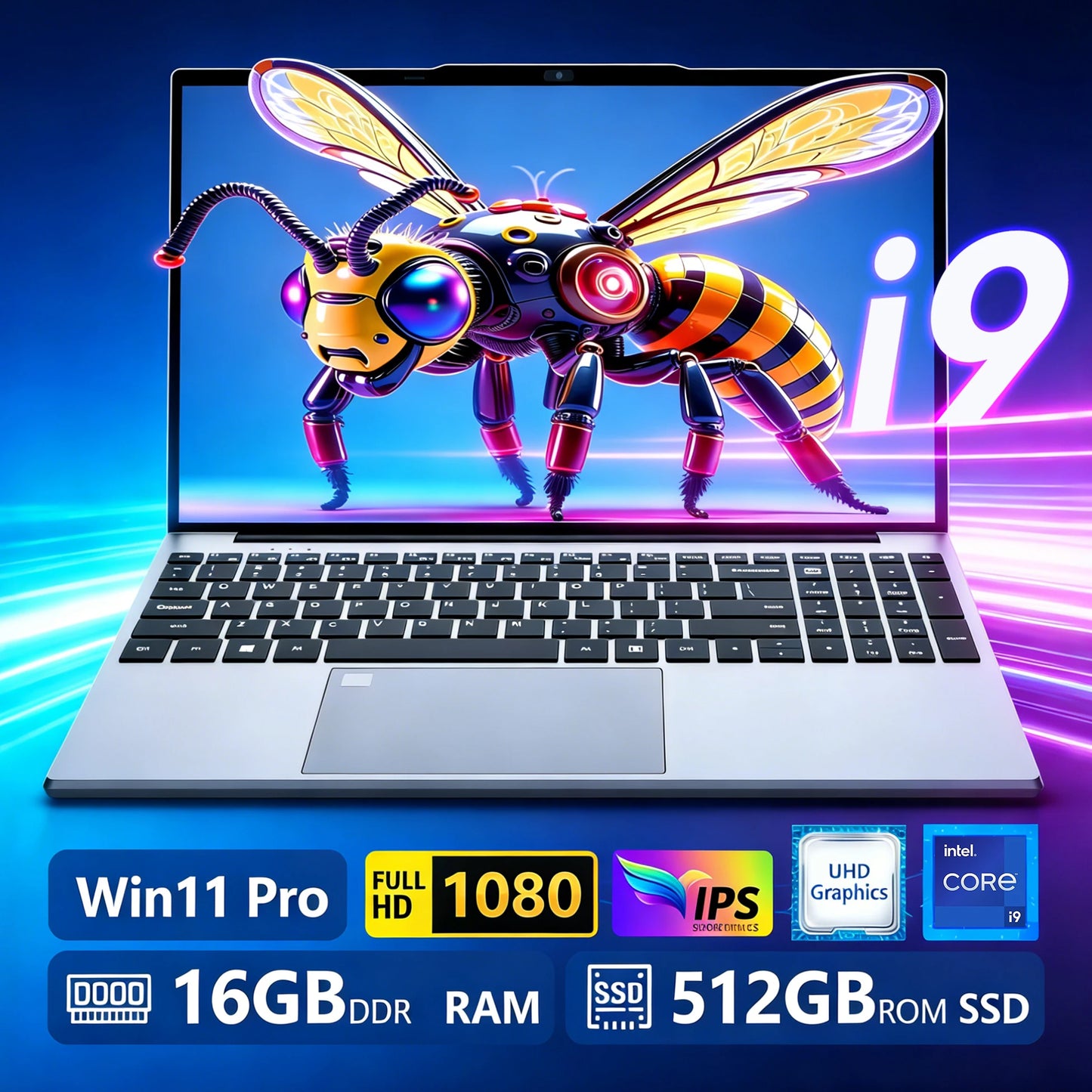 2026 Gaming Laptop – Intel Core i9-10980HK or 9900U, 16GB RAM, 1TB SSD, Windows 11, Portable PC