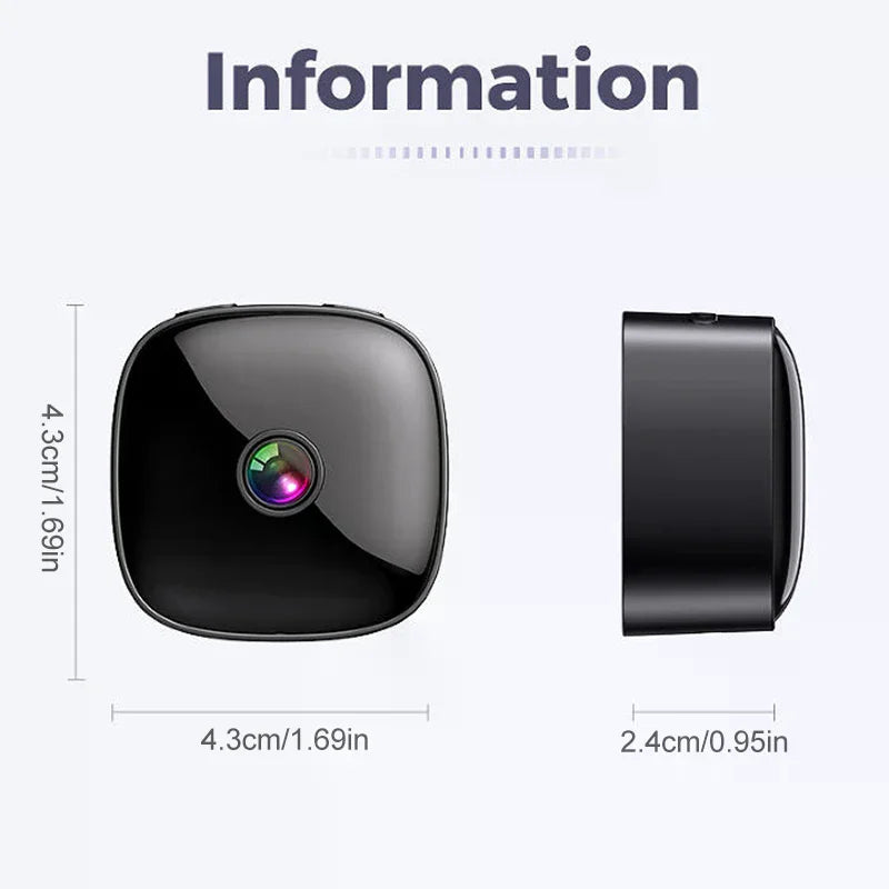 HD WiFi Mini Security Camera – Remote Video Monitor for Smart Home Surveillance
