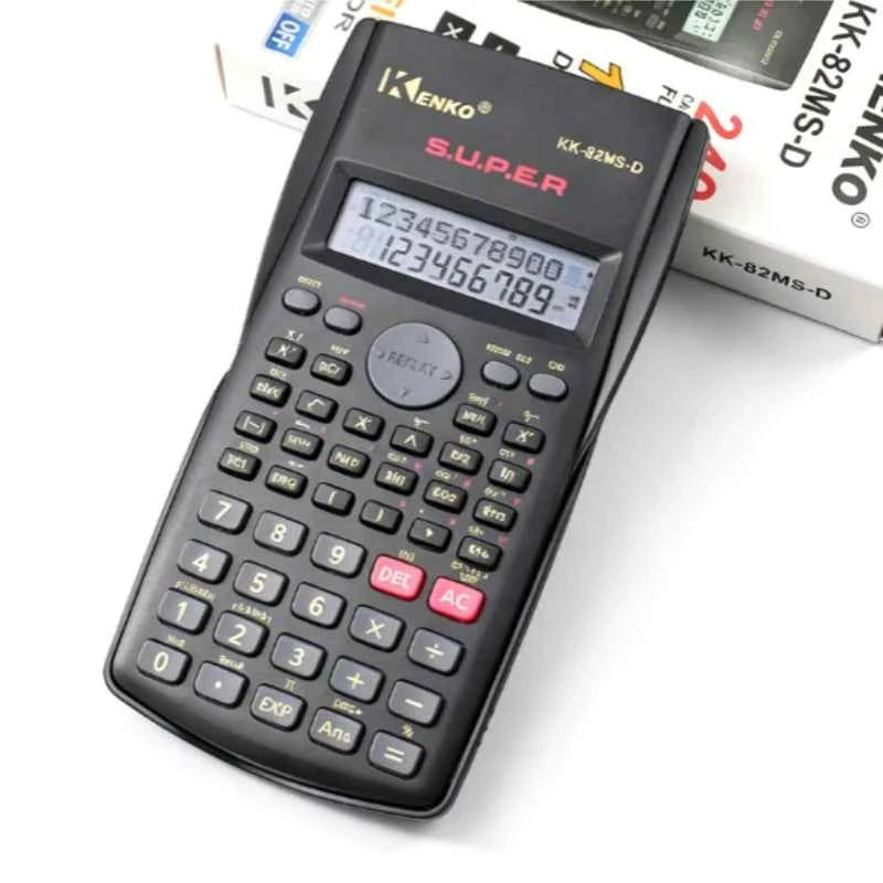 Portable 2-Line Scientific Calculator 240 Functions Handheld Student Calculator For School Math Exam Office Teaching Daily Use