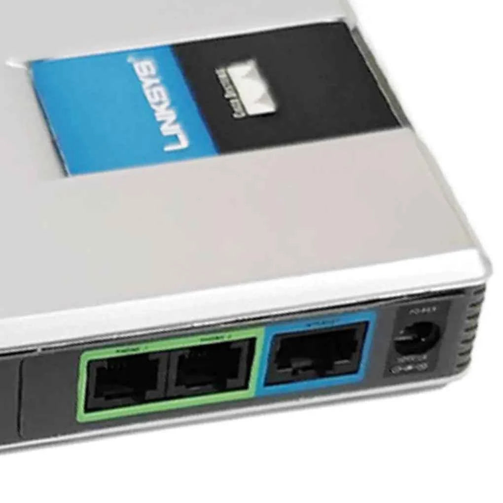 Unlocked Linksys PAP2T VoIP Phone Voice Adapter SIP VoIP Internet Phone Adapter 2 FXS Ports UK Plug