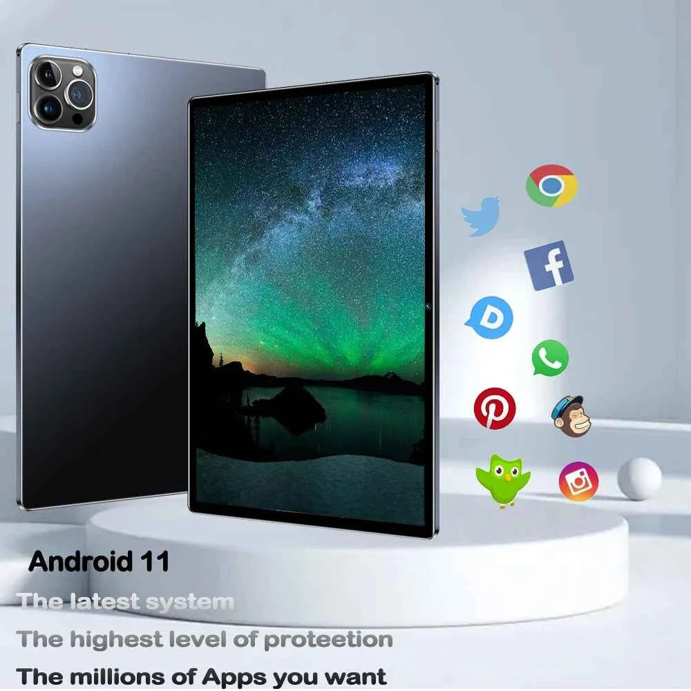 2024 Top selling 10.1-inch Tablet with 4GB RAM 64GB ROM, Android 11 System Tablet Song Player Global Version Tablet 5000 mAh