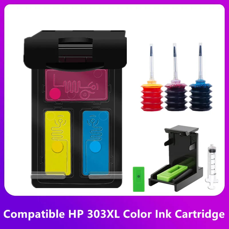 Ink Cartridge 303XL Compatible for HP303 for HP 303 for HP Envy 6220 6222 6230 6234 6252 6255 7120 7130 7132 7155 Printers