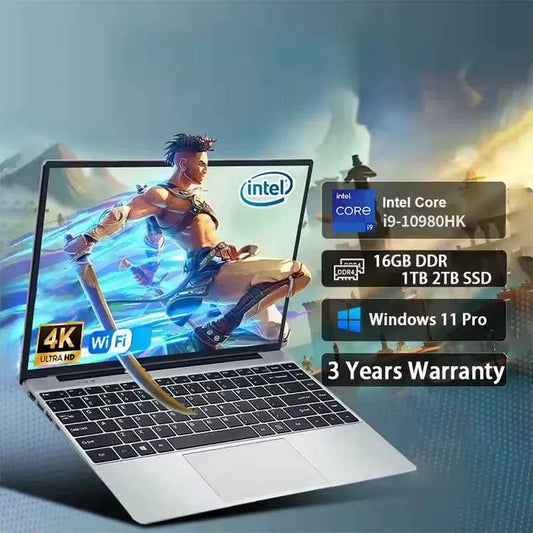 I9 Laptop 16 GB RAM Windows 11 Pro Laptops Intel Core I9-10980HK 1TB M.2 SSD Office Gamer Study Notebook Computer PC