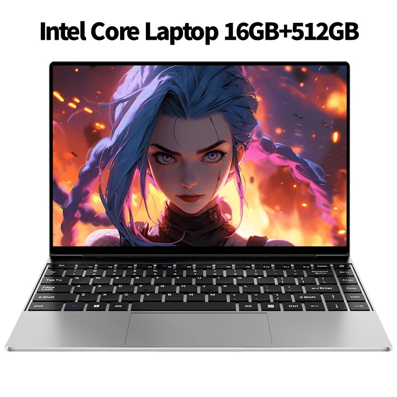 2026 Ultra-Thin 14.1" Gaming Laptop – Intel Core Processor, 32GB RAM, Up to 2TB SSD, Windows 11