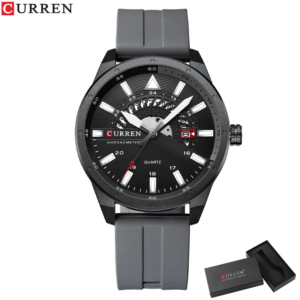 CURREN Men Watches Waterproof Luminous Top Brand Luxury Leather Casual Sports Quartz Wristwatch Military Man Watch For Men