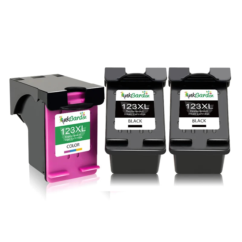 InkGarden 123XL Ink Cartridge Replacement For HP 123 HP123 XL Compatible 1110 1111 2130 2132 Officejet 3830 3831 3832 Printer
