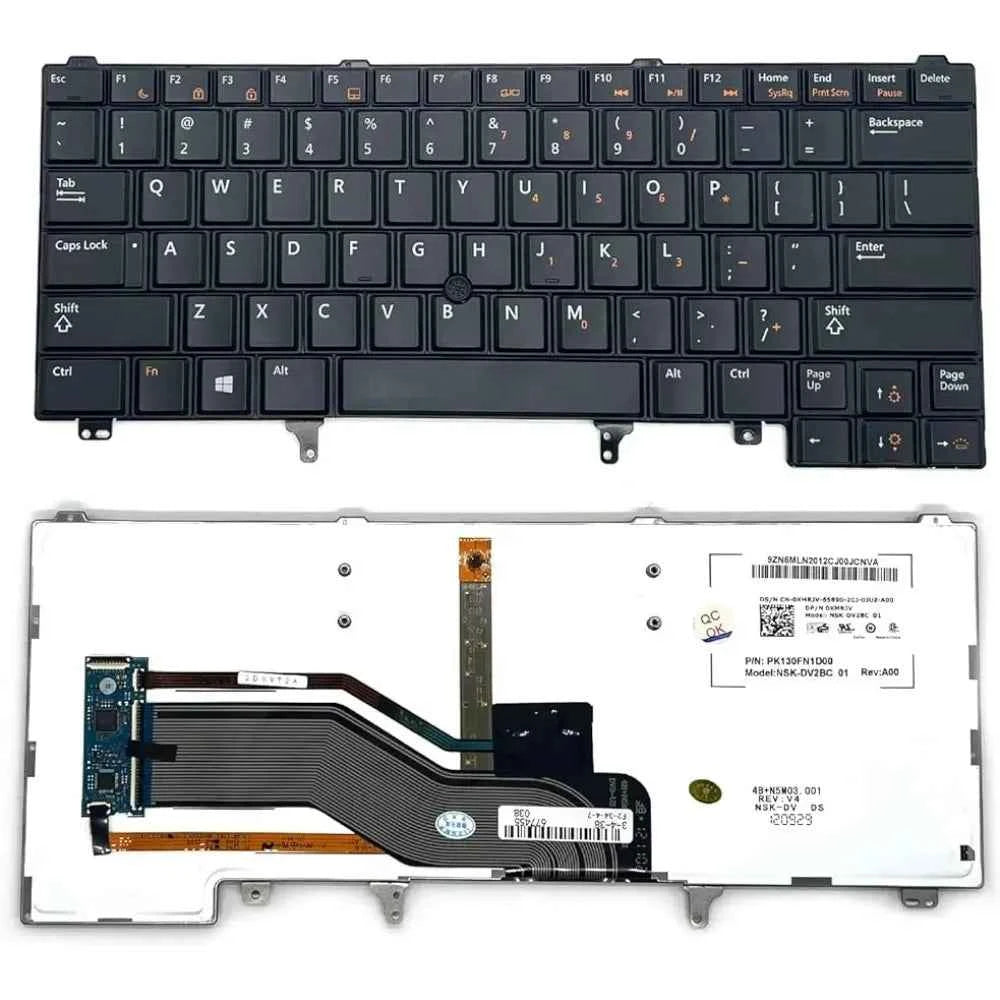 US Layout Replacement Keyboard with Backlight Pointer for Dell Latitude E5420 E5430 E6220 E6320 E6330 E6420 E6430 E6440 Series