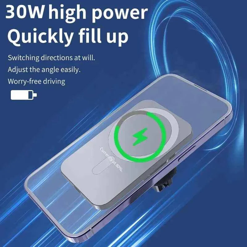 Magnetic Wireless Car Charger Mount for iPhone 12-17 Pro Max