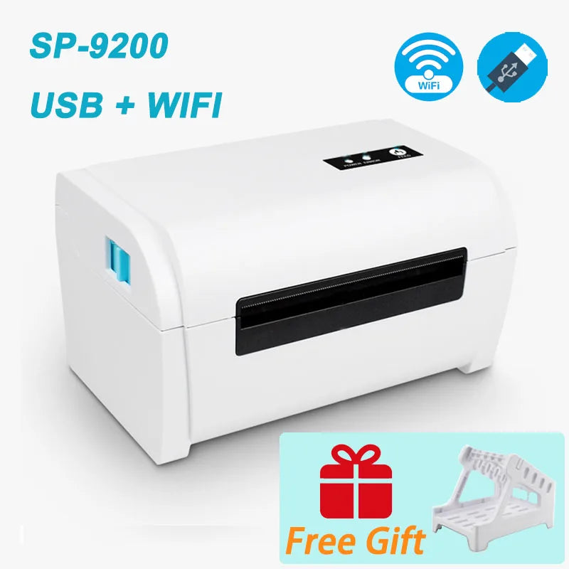 9200 Shipping Label Express Waybill Thermal Printer Price Barcode QR Code Sticker Printer40-110 MM USB Bluetooth WIFI 4 Inch