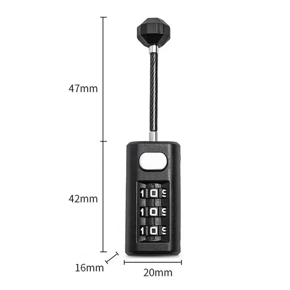 3 Digit Password Lock Mini Luggage Padlock Resettable Coded Lock Combination Lock Dormitory Cabinet Lock Backpack Zipper Lock