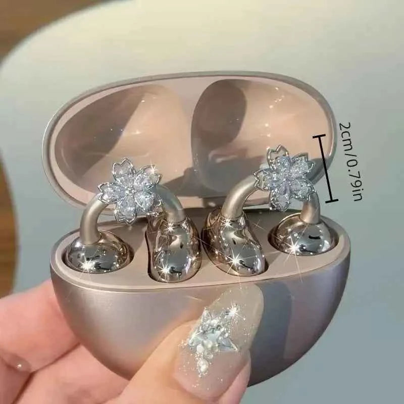 1 Pair Removable Zircon Decorative Clips for Headphones