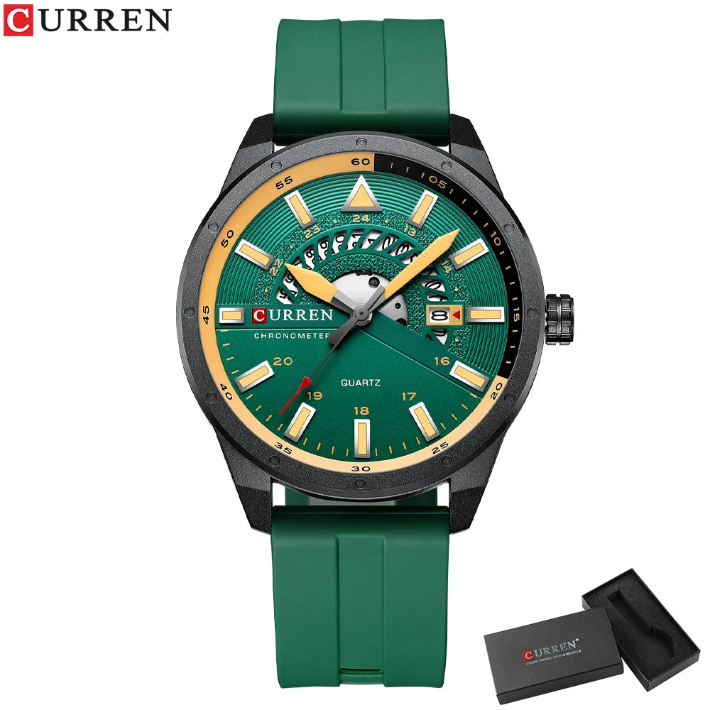 CURREN Men Watches Waterproof Luminous Top Brand Luxury Leather Casual Sports Quartz Wristwatch Military Man Watch For Men