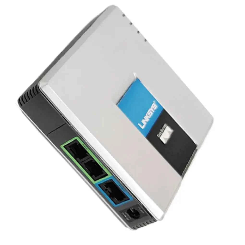 Unlocked Linksys PAP2T VoIP Phone Voice Adapter SIP VoIP Internet Phone Adapter 2 FXS Ports UK Plug
