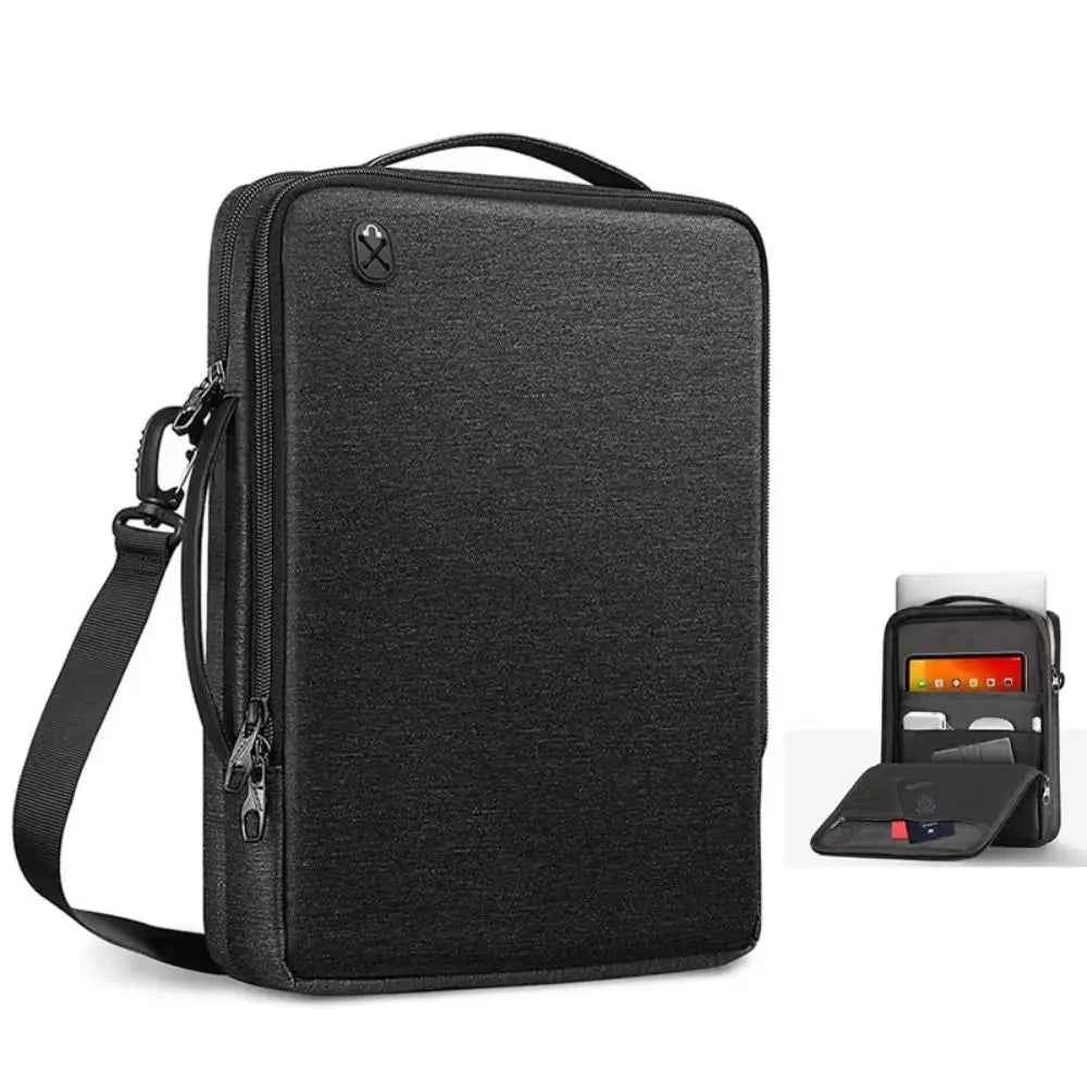 New 13.3-15.4 inch Laptop Shoulder Bag Large Capacity Shockproof Tablet Sleeve Handle Waterproof Carrying Case
