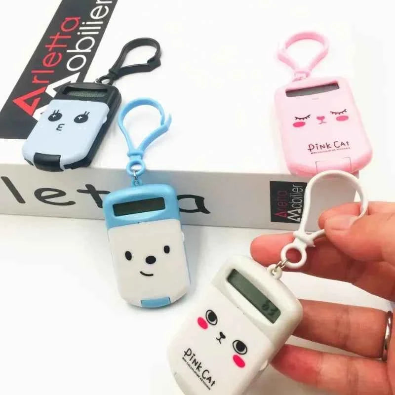 Portable Calculator Pocket Size Creative Keychain Calculator Office Supplies Kawaii Mini Calculator Display Office Supplies