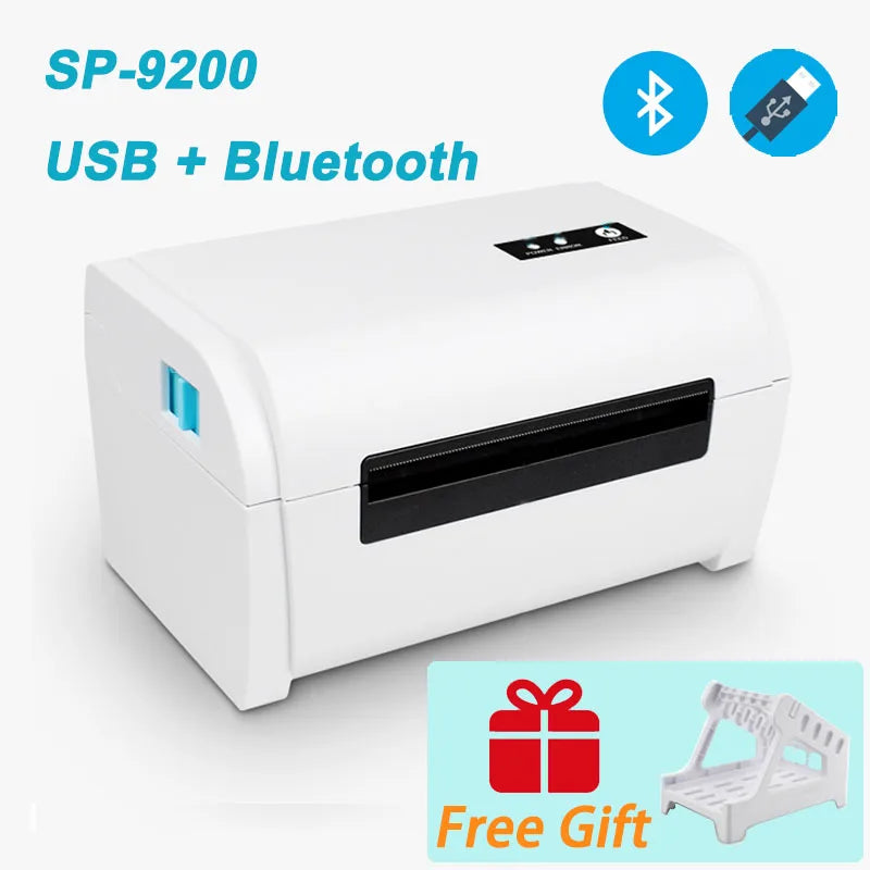 9200 Shipping Label Express Waybill Thermal Printer Price Barcode QR Code Sticker Printer40-110 MM USB Bluetooth WIFI 4 Inch