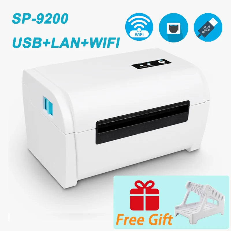 9200 Shipping Label Express Waybill Thermal Printer Price Barcode QR Code Sticker Printer40-110 MM USB Bluetooth WIFI 4 Inch