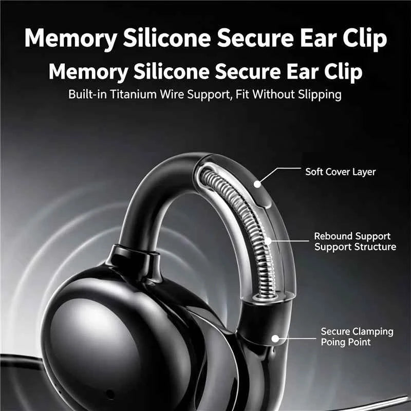 KEBIDUMEI Clip-on Open Ear Bluetooth 6.0 Wireless Earbuds