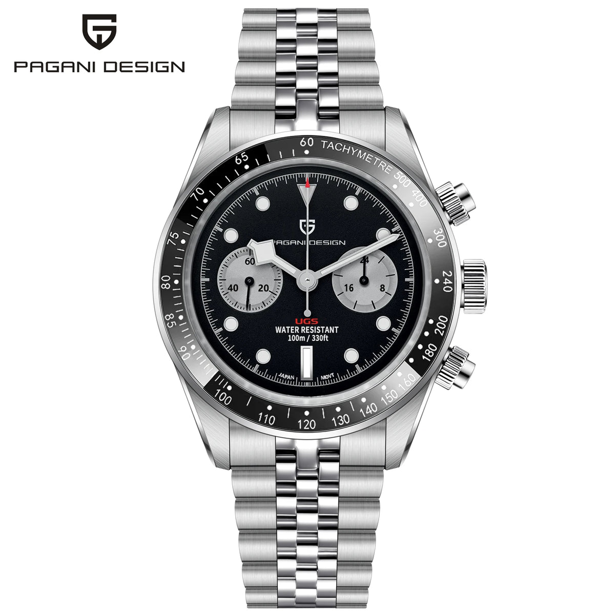 PAGANI DESIGN BB Panda Chronograph Sport Men's Quartz Watches 2025 New Stainless steel bracelet 100M Waterproof Wrist watch Men