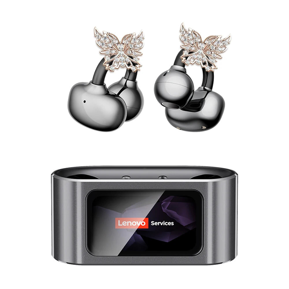 Lenovo RS105 Ear Clip Wireless Earphones with LCD Touchscreen and Bluetooth 6.0