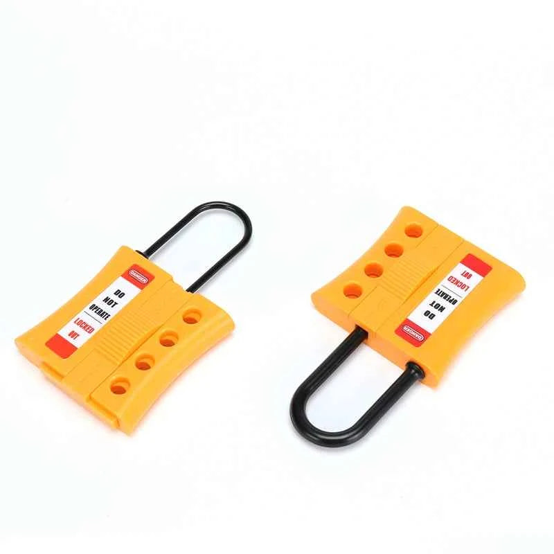Premier non-conductive lockout hasp - 4 holes De-Electric Slider Hasp 4 Padlock Holes 3mm 6mm Shackle