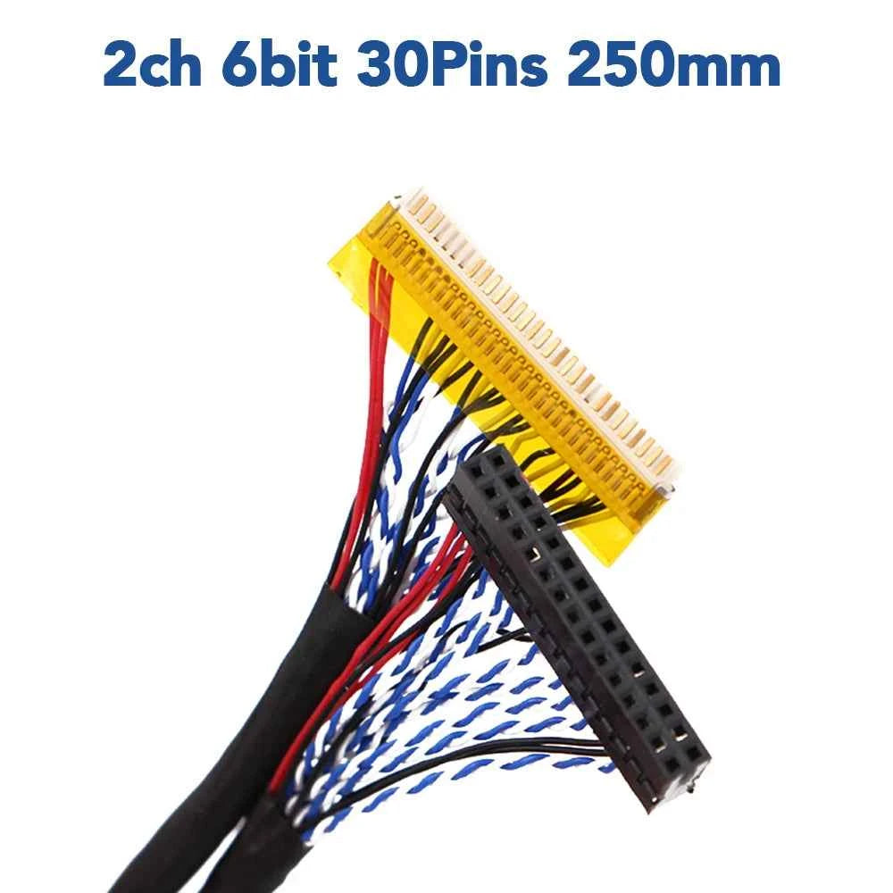 4pcs/Lot lvds cable 30pin/40pin kit 1ch 6-bit /2ch 6-bit for laptop screen 14" 15.6" 25cm 20454-40P LCD Modify LVDS CABLE