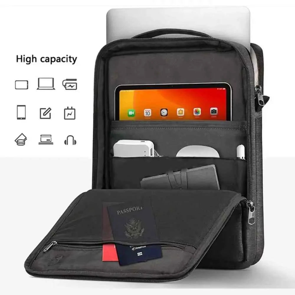 New 13.3-15.4 inch Laptop Shoulder Bag Large Capacity Shockproof Tablet Sleeve Handle Waterproof Carrying Case