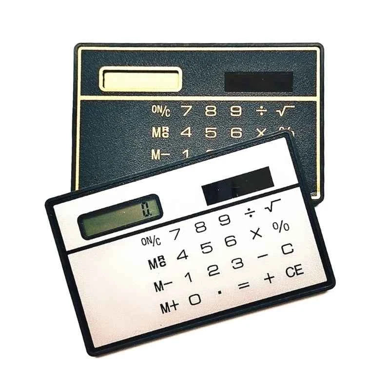 Solar Power Calculator 8 Digit Display Basic Standard Calculators Mini Ultra Thin Calculator for Business Office School