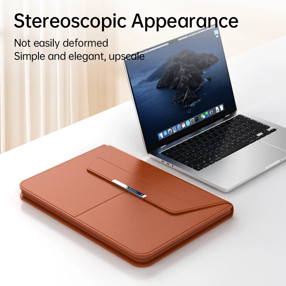Laptop Liner Sleeve for Macbook Air 13.6 Case 13.3 15.4 Unisex Waterproof Letters Sleeve Envelope Leather Laptop Sleeve Pouch