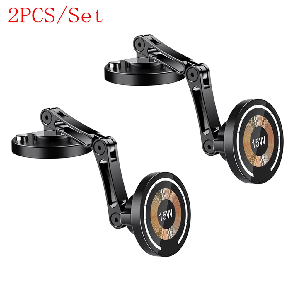 15W Magnetic Wireless Car Charger Mount for iPhone 16 15 14 13 12
