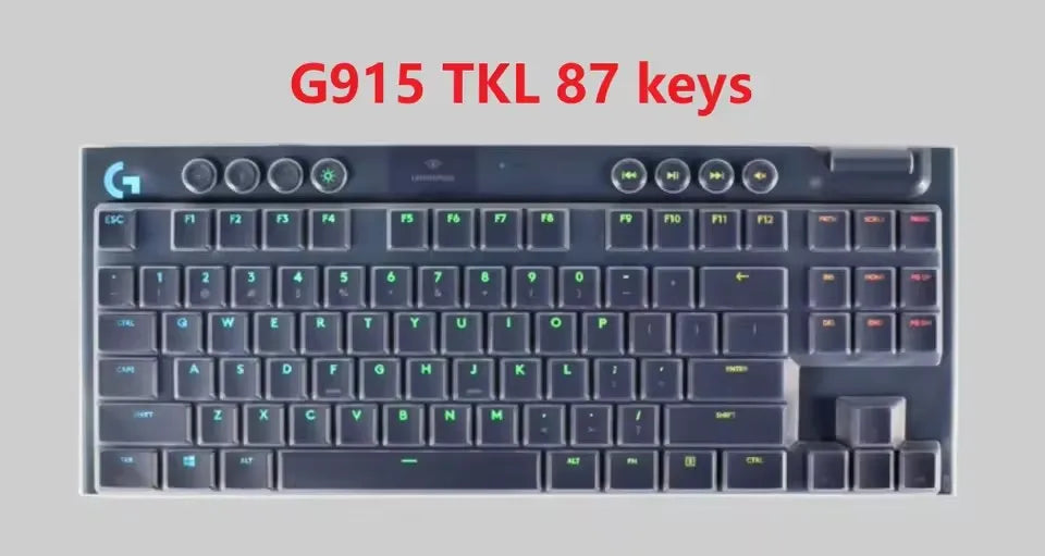 For Logitech G915 G913 TKL 87 keys / G913 G813 109 keys Mechanical Gaming Silicone Desktop keyboard Cover Skin Protector Film