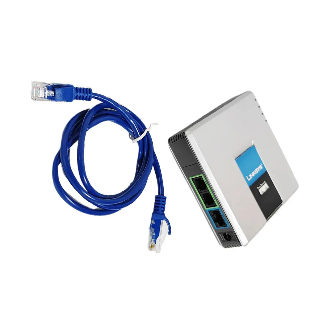 Unlocked Linksys PAP2T VoIP Phone Voice Adapter SIP VoIP Internet Phone Adapter 2 FXS Ports UK Plug