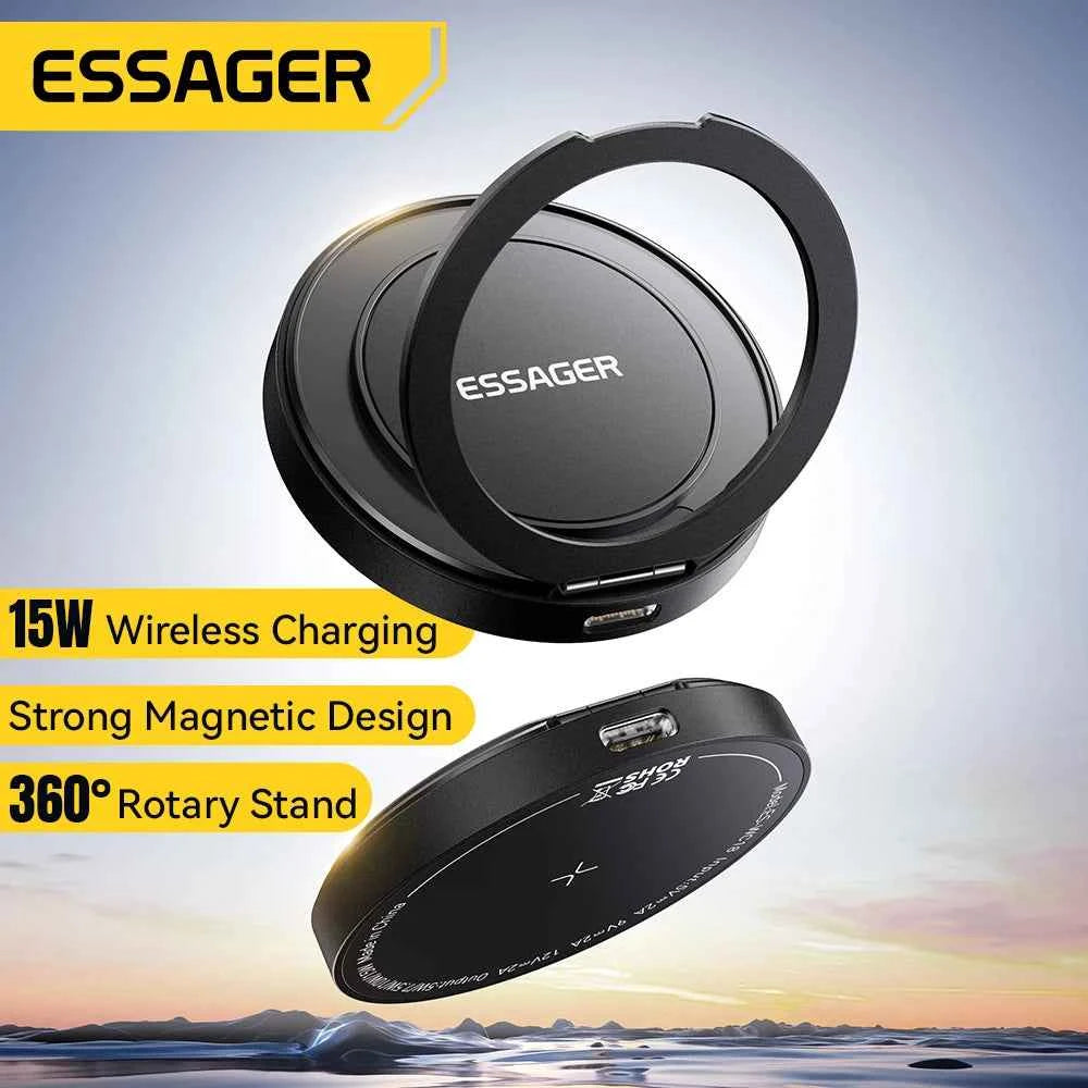 Essager 15W Magnetic Wireless Charger with Foldable Stand