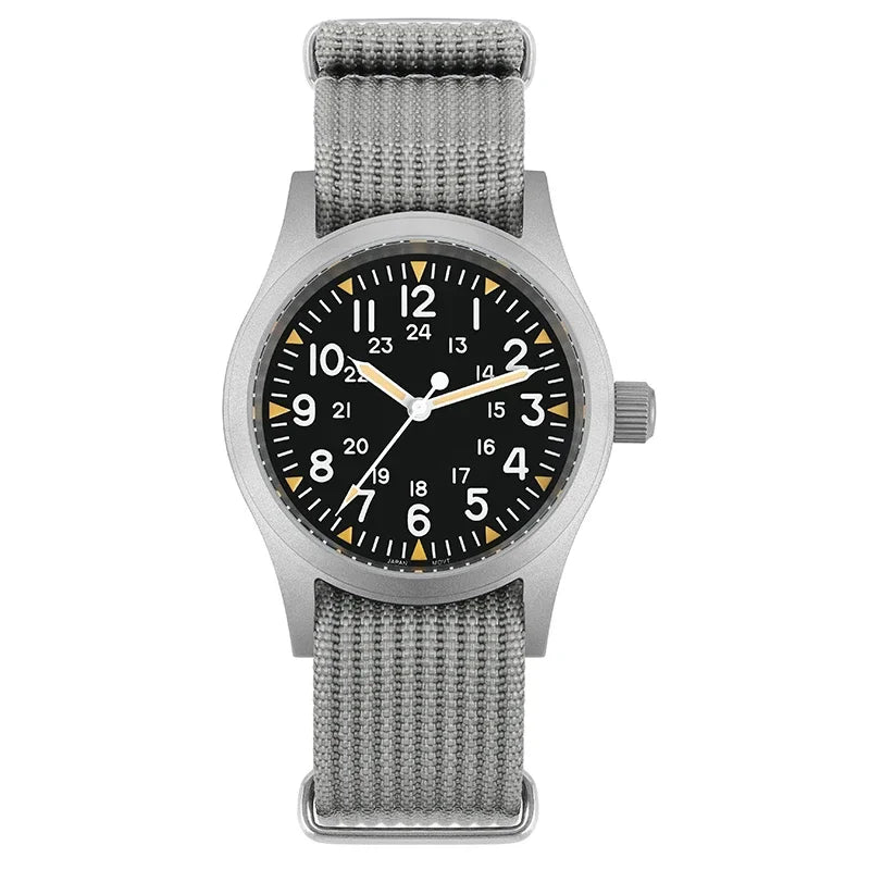 Militado ML05 Vintage Quartz Watch 38mm Watches VH31 Movement Watches Domed Sapphire Crystal With High Clear AR Coating Luminous