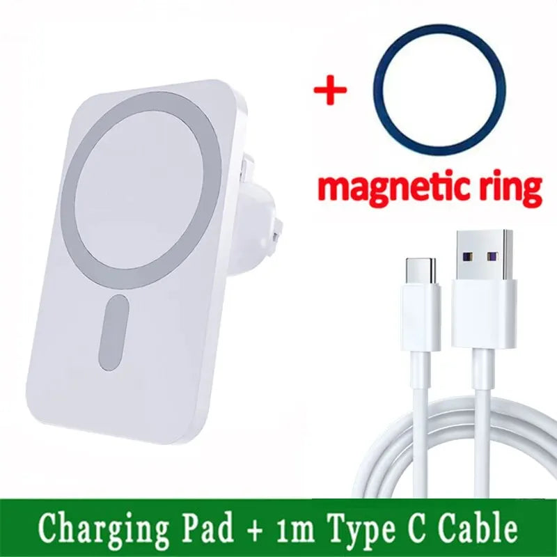 Magnetic Wireless Car Charger Mount for iPhone 12-17 Pro Max