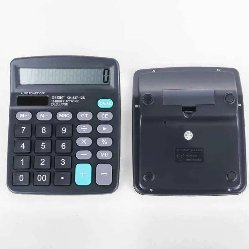 12 Digits Electronic Calculator Solar Calculator Dual Power Large Screen Electronic Calculator Desktop Calculators Home Office S