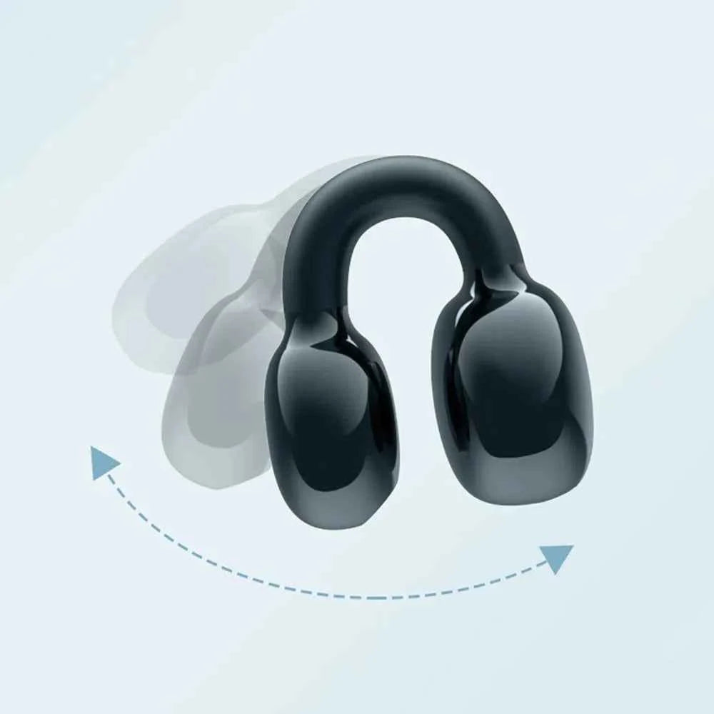 Single Bluetooth 5.3 Ear Clip Earphone with HiFi Stereo and Noise Reduction