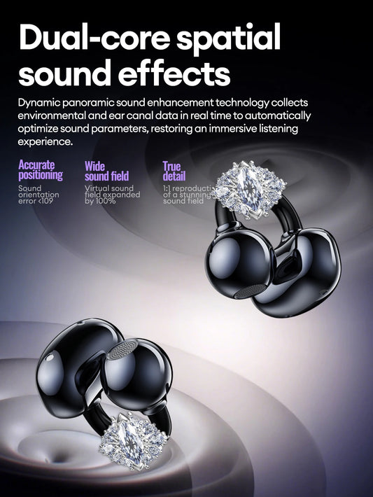Lenovo RS105 Ear Clip Wireless Earphones with LCD Touchscreen and Bluetooth 6.0