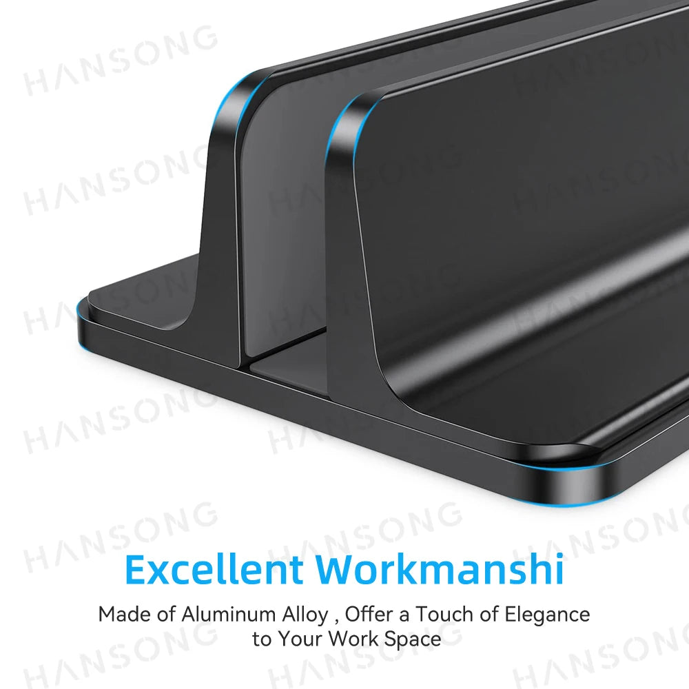 Vertical Laptop Stand For MacBook Aluminum Stand With Adjustable Dock Size Fits All MacBook Surface Chromebook Laptops Holder
