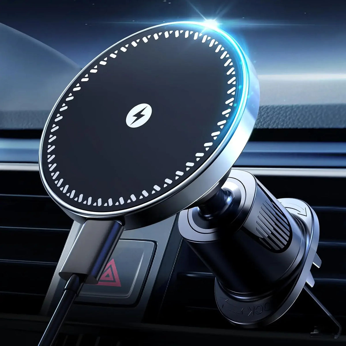 UYUXIO 15W Magnetic Wireless Car Charger for iPhone 16 15 14 13 12 Pro Max Plus