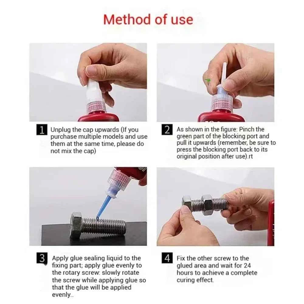 10ml Blue Threadlocker Medium Strength Threadlocker 243 Sealing Thread Locking for Locking and Sealing of M6-M20 Thread Tool 1pc