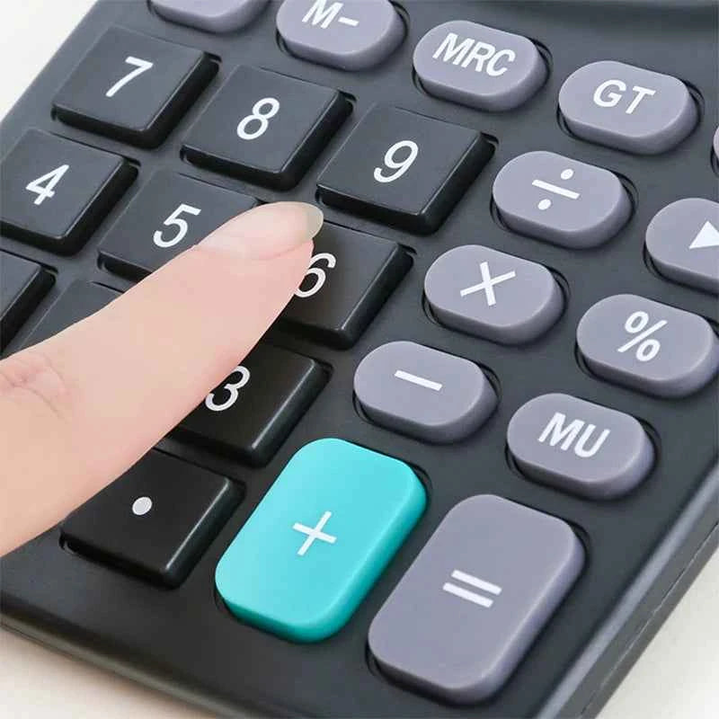 12 Digits Electronic Calculator Solar Calculator Dual Power Large Screen Electronic Calculator Desktop Calculators Home Office S
