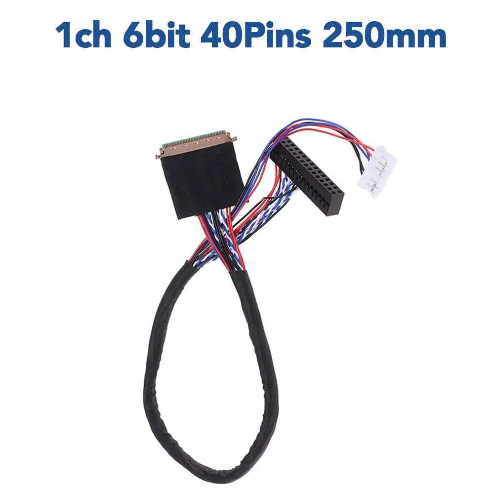 4pcs/Lot lvds cable 30pin/40pin kit 1ch 6-bit /2ch 6-bit for laptop screen 14" 15.6" 25cm 20454-40P LCD Modify LVDS CABLE