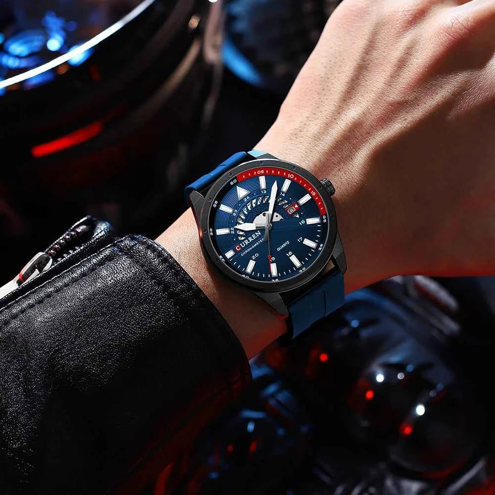 CURREN Men Watches Waterproof Luminous Top Brand Luxury Leather Casual Sports Quartz Wristwatch Military Man Watch For Men