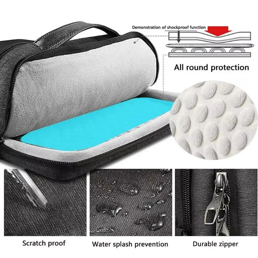 New 13.3-15.4 inch Laptop Shoulder Bag Large Capacity Shockproof Tablet Sleeve Handle Waterproof Carrying Case