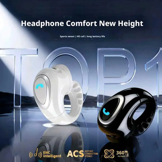 Single Clip-On Wireless Bluetooth Open-Ear Air Conduction Headphone