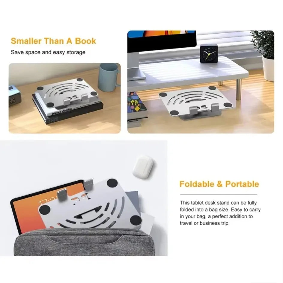 360° Rotation Portable Desktop Bracket Foldable Aluminum Laptop Tablet Holder For iPad Macbook RedmiBook Galaxy Tab Book Laptop