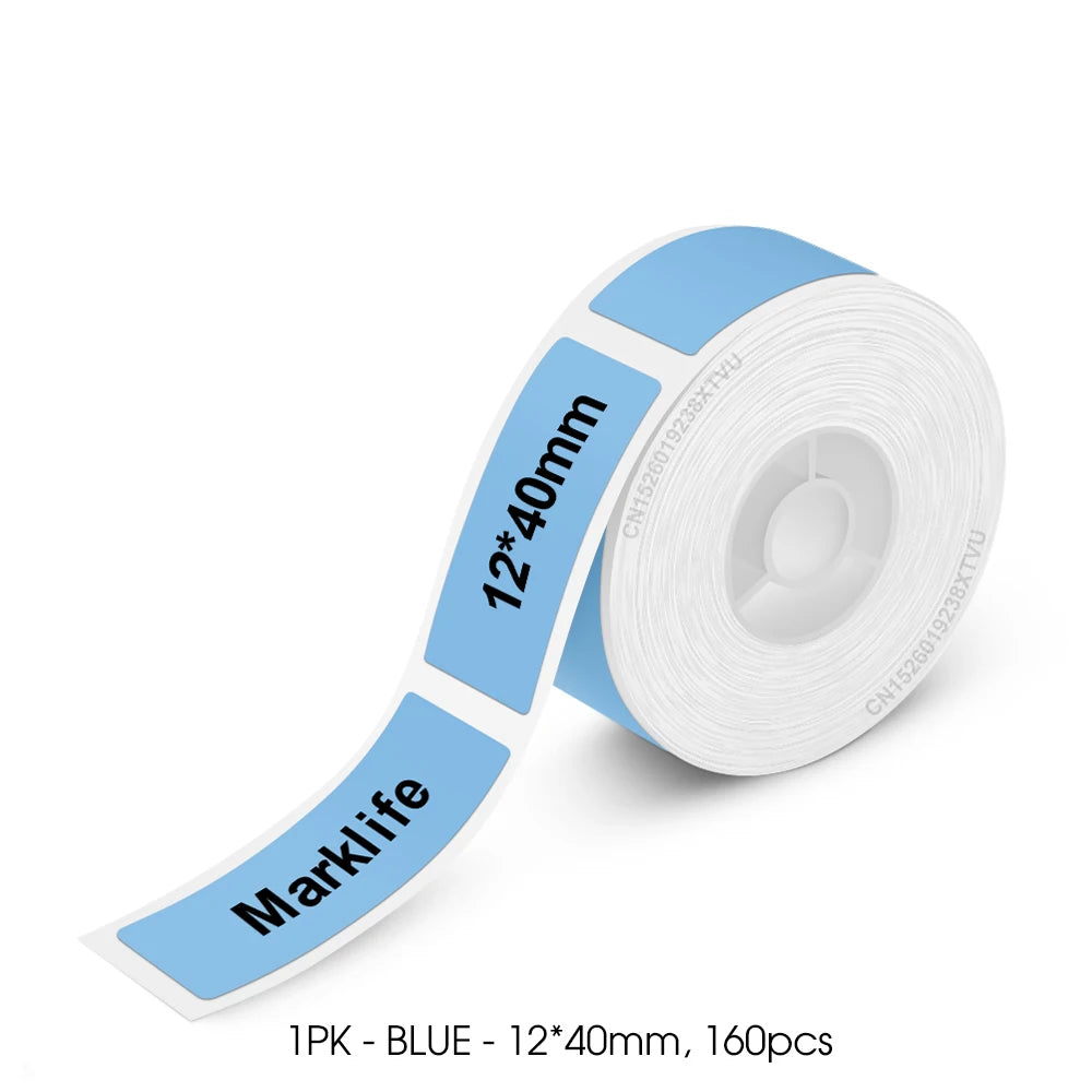 Mini Label Printer Marklife P12 Self-adhesive Sticker Printer P12 Portable Thermal Labeling Machine With Cutter or 1PK Label Tap